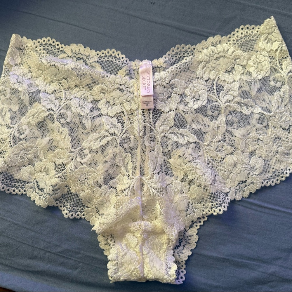 Vintage Victorias Secret Lace Cheeky Panty size M NWOT